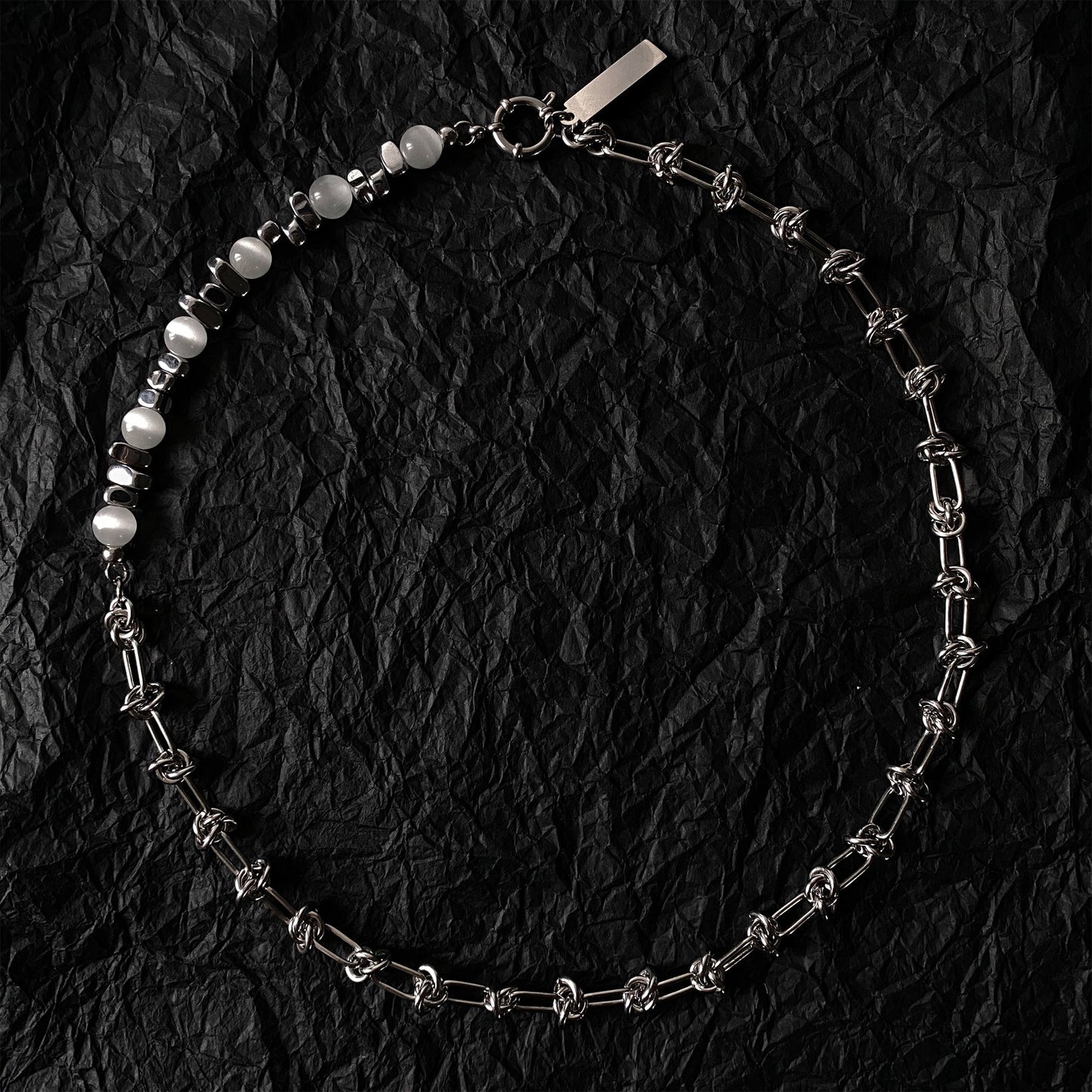 CHAIN THORN PEARL NECKLACE